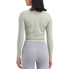 SOISOU Nylon Women Tops Gym Yoga Shirts Sportswear Tight Elastic Breathable Comfortable Sports Top Yoga Wear Womens Clothing