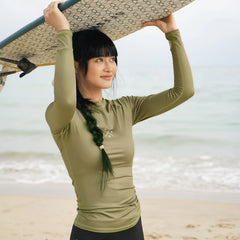 Women's Long Sleeve Rashguard - Quick-Dry Surf & Diving Shirt
