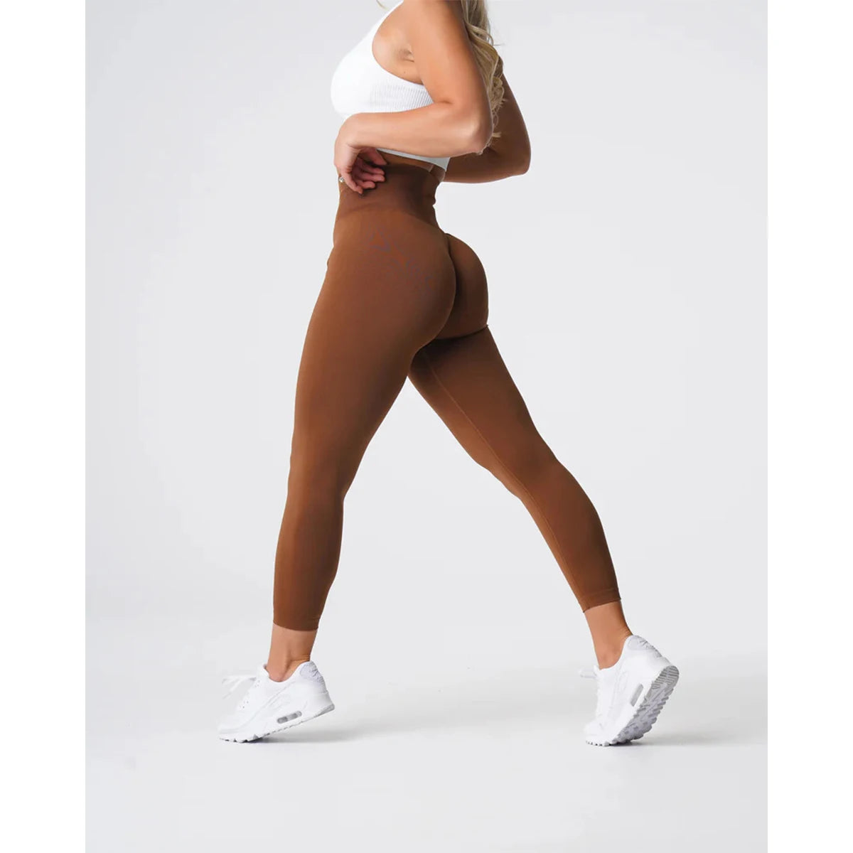 TKITK Solid Leggings Women Seamless Sports  Scrunch Bum Tights cycling shark pants Yoga shorts Gym navigation nv Workout wear