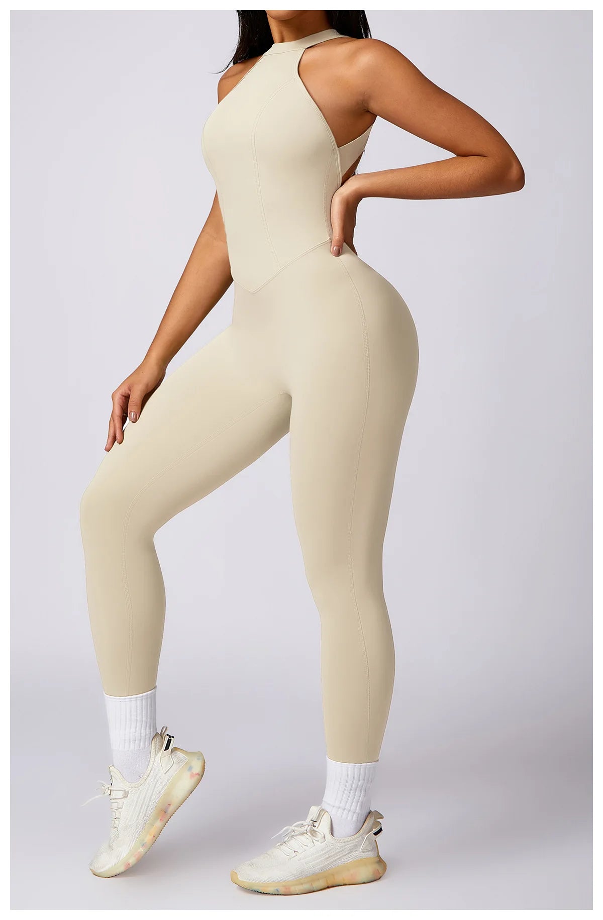 Ctenkevet Fitness Backless Bodysuit Women Gym Jumpsuit Woman Quick-Dry Yoga Clothes Short Workout Rompers Sports One-Piece Suit