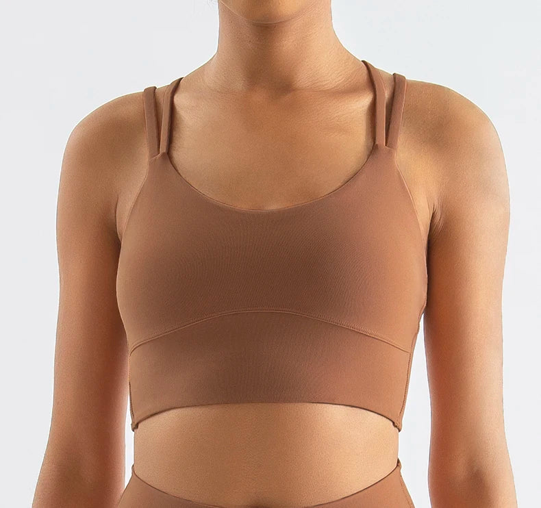 SOISOU New Nylon Yoga Set Women's Tracksuit Fitness Gym Two Piece Set Women Sports Bra Leggings Women Sportwear Breathable