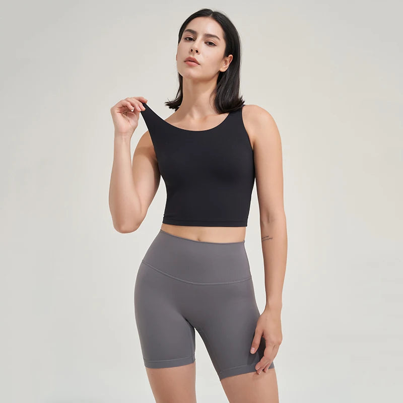 SOISOU Nylon Women's Shorts Gym Yoga Shorts Leggings High Waist Elastic Tight Breathable No Awkward Lines Women's Cycling Shorts