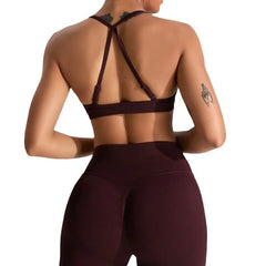 NCLAGEN Seamless Push-Up Sports Bra – High Support, Adjustable Straps, Yoga Top