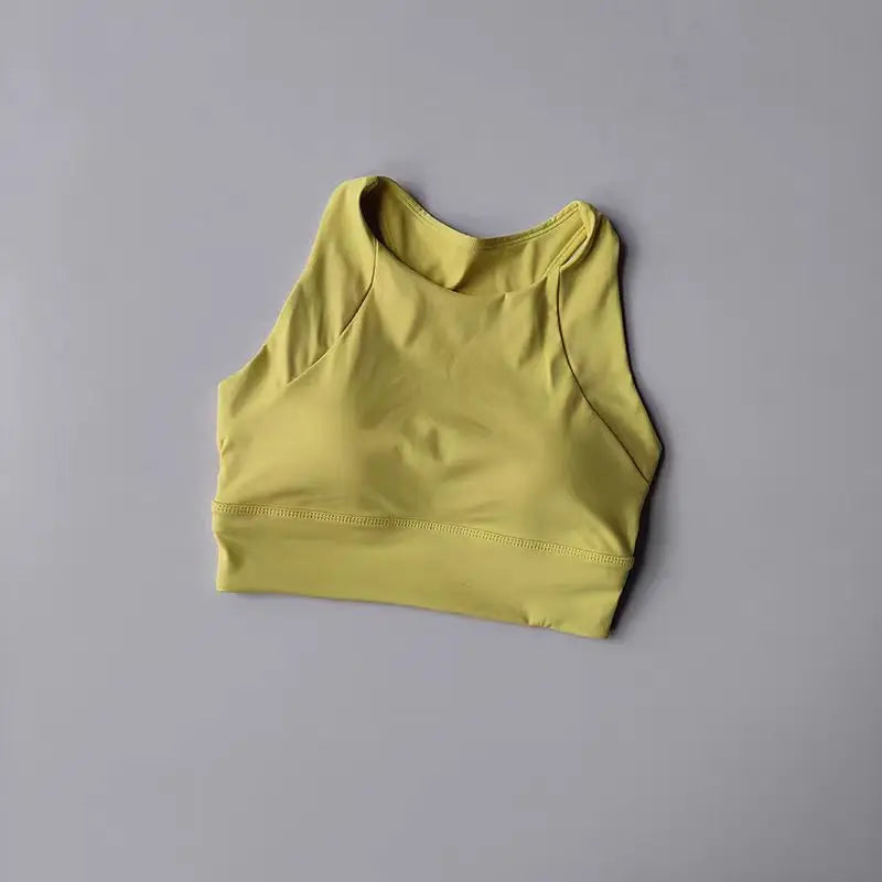 Women's Sports Bra Fitness Bra High Impact Sports Bra Shockproof Push-up Pad Sports Vest Breathable Yoga Underwear Running Vest