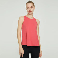 Racerback Tank Top: Quick-dry, breathable shirt for yoga and workouts.