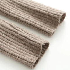 Women's 100% Merino Wool Striped Winter Leggings – Warm Knitted