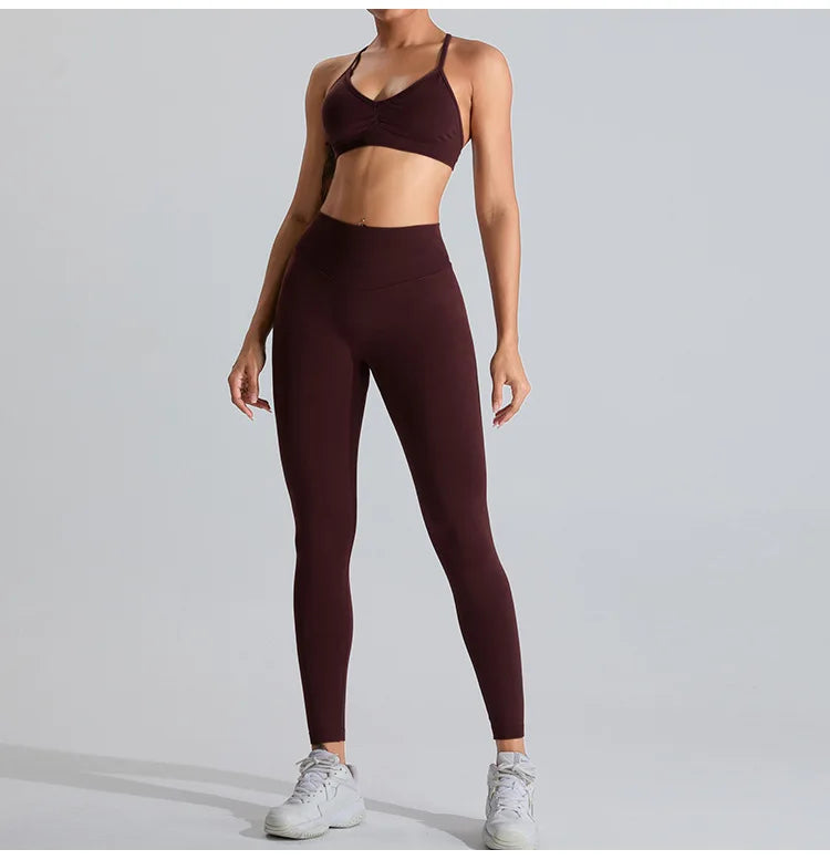 NCLAGEN Seamless Push-Up Sports Bra – High Support, Adjustable Straps, Yoga Top