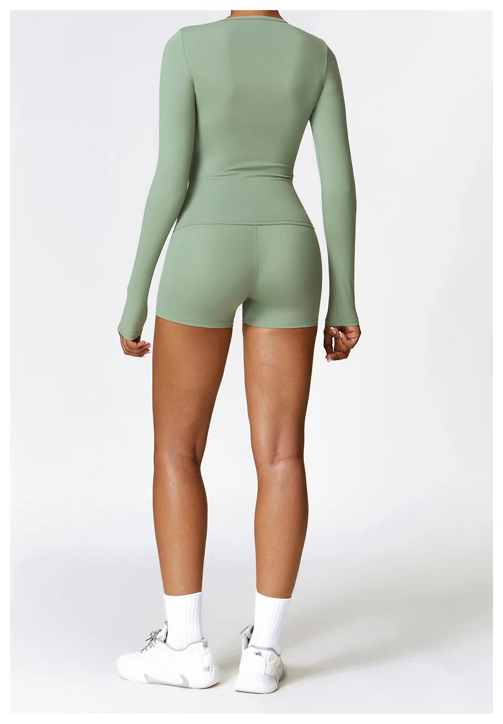 women’s long sleeve dry-fit yoga top.