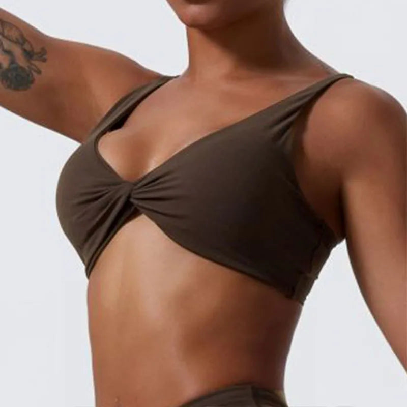 Ctenkevet Gym Sports Bra Women Push Up Workout Yoga Underwear Breathable Soften Crop Top Female Backless Fitness Bras
