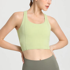 QINACTIVE Sports Bra Soft Breathable Push Up Sports Bra for Women Hollow Out Elastic Yoga Jogging Underwear