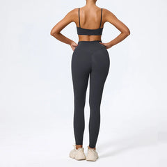 Women's 2-Piece Sleeveless Summer Sports Set - High-Waist Breathable Yoga & Gym Wear