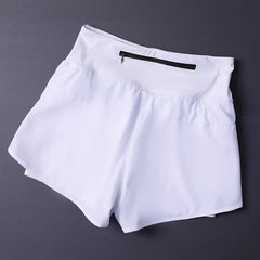 Women's 2-in-1 Running & Yoga Shorts - Lightweight Breathable Gym Shorts with Pockets