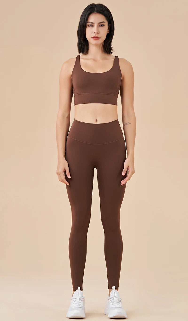 SOISOU Nylon Winter Warm Leggings Yoga Gym Women's Pants Invisible Waist Pocket Soft Elastic High Waist Sexy Woman Clothing