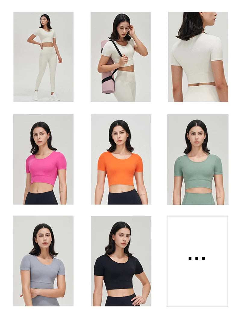 SOISOU Nylon Gym Bra Top Women Yoga Sport Shirts Crop Top Tight Elastic Breathable Chest Pad Removable Womens Clothing 6 Colors