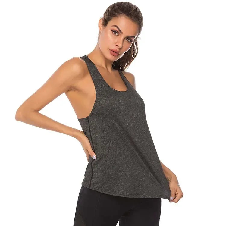 STOUREG Women Sleeveless Racerback Workout Yoga Tank Tops  Running Training Yoga Shirts Athletic Gym Fitness Sport Vest