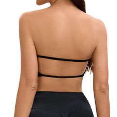 NCLAGEN Backless Push-Up Sports Bra – Seamless Crop Top