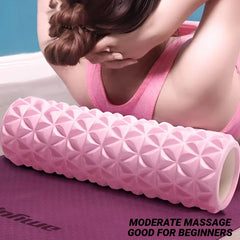 3D EVA foam hollow massage roller for yoga, muscle therapy, and sports rehabilitation.