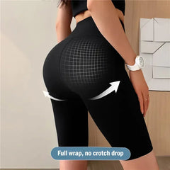 Women's High-Waist Push-Up Gym Shorts - Seamless Yoga & Cycling Leggings