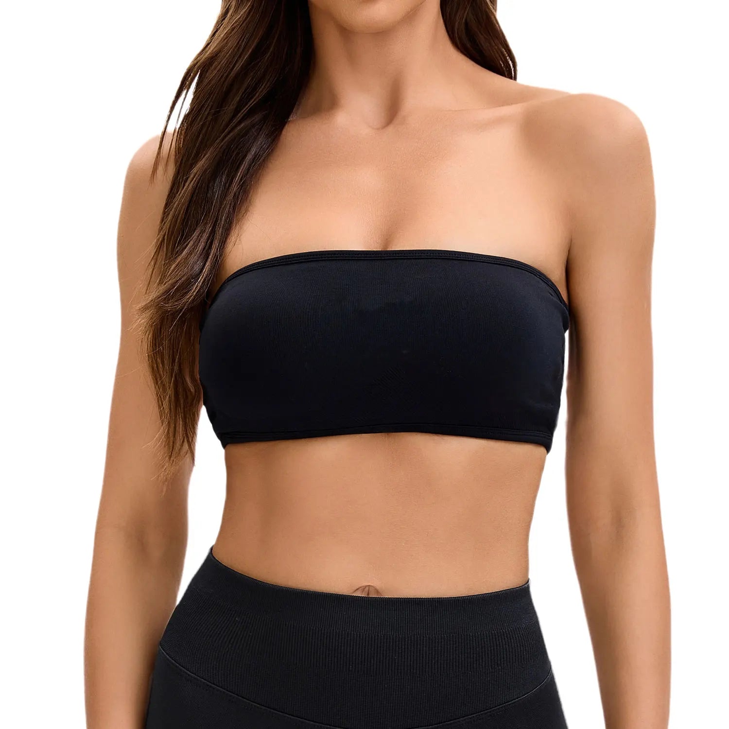 NCLAGEN Backless Push-Up Sports Bra – Seamless Crop Top