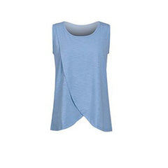 Short Sleeve Maternity T-Shirt - Side Button Crew Neck Nursing Top