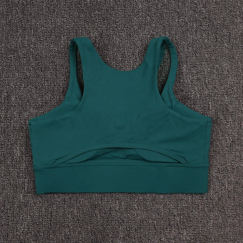 SOISOU Nylon Gym Sexiest Bra For Women Yoga Sport Top Women Tight Elastic Breathable Chest Pad Removable Crop Top 5 Colors