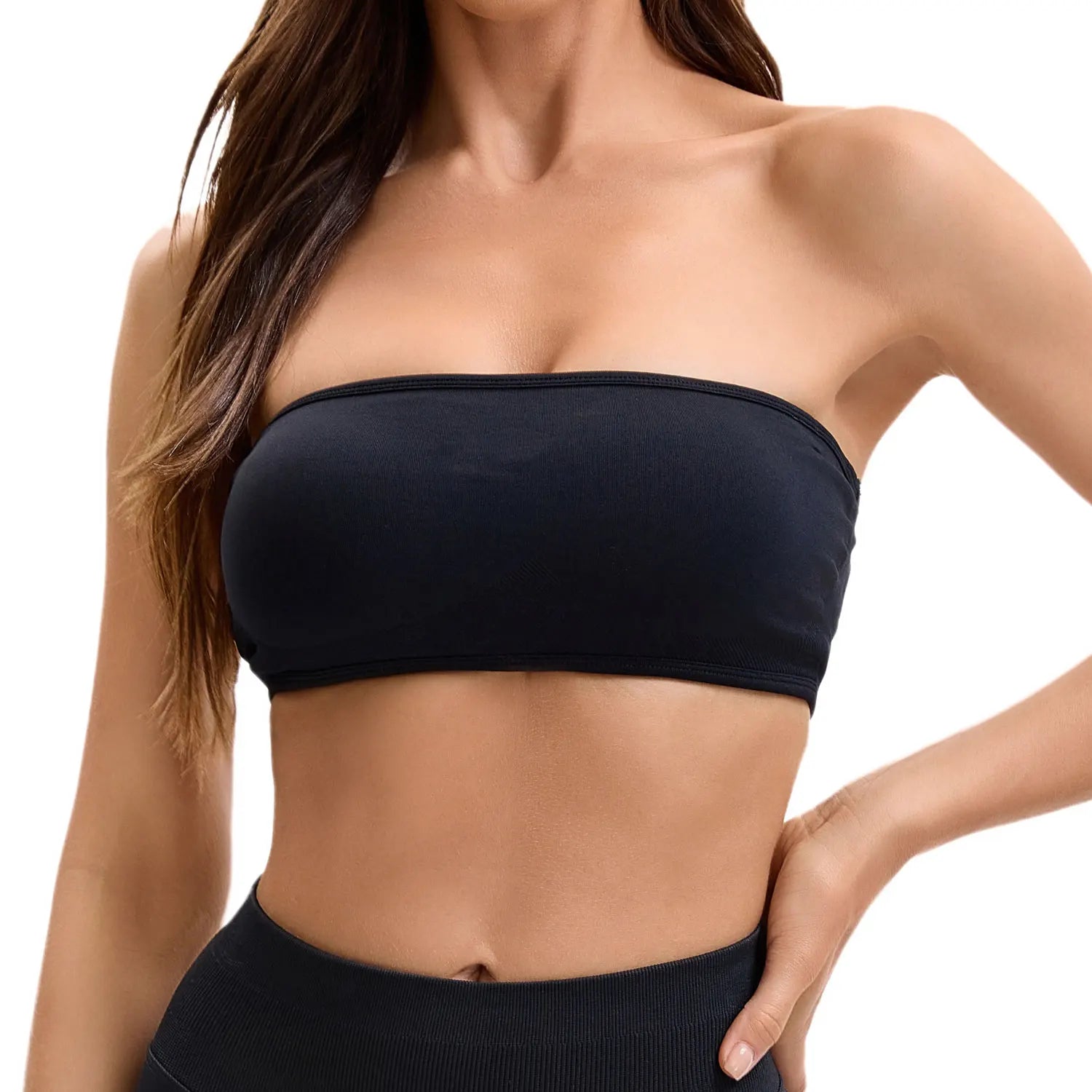 NCLAGEN Backless Push-Up Sports Bra – Seamless Crop Top