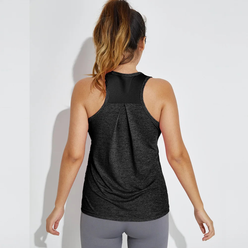 STOUREG Women's Sports Loose Fit Sleeveless T Shirt,Summer Quick Dry Running Fitness Shirt,Quick Dry Women's Fitness Tank Top