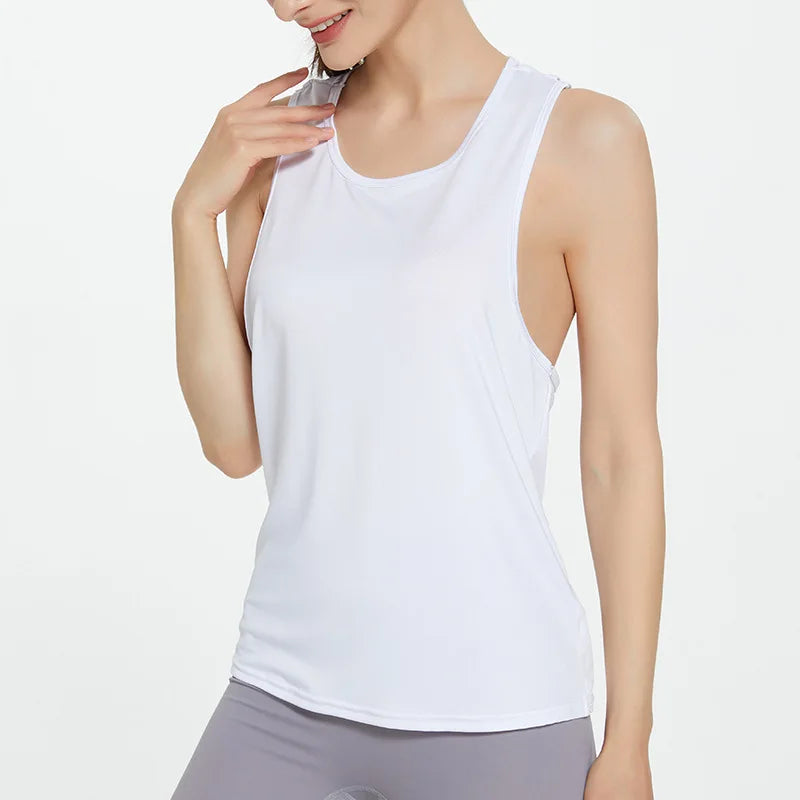 STOUREG STOUREG Women's Sleeveless Workout Gym Tank Top, Running Training Yoga Top, Fitness Sports Yoga Shirt