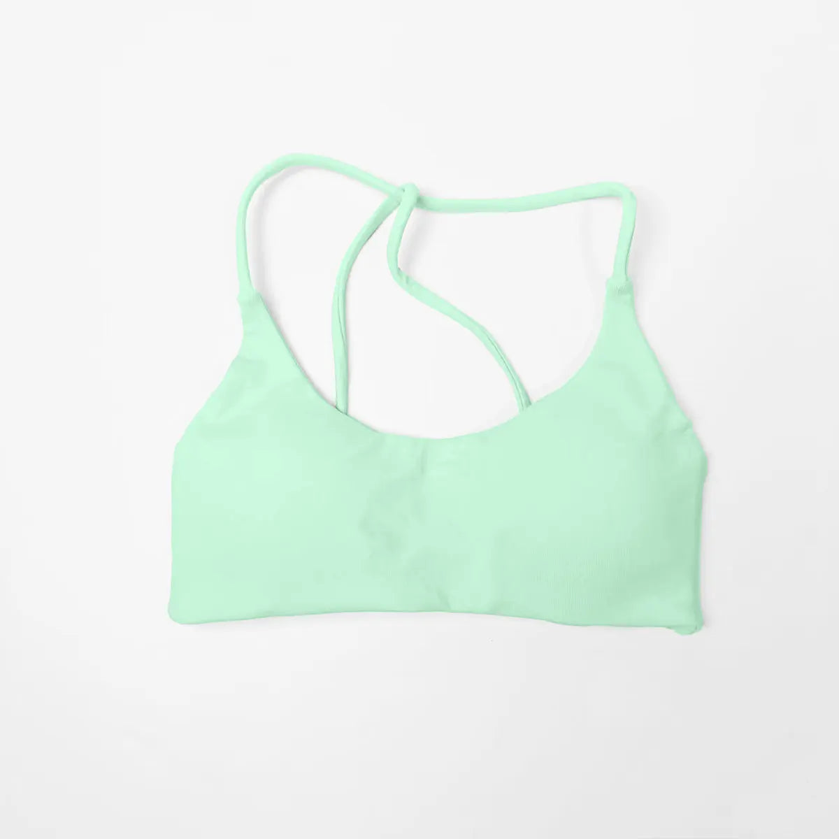 NCLAGEN Twist Back High Support Sports Bra – Seamless Push-Up Gym Top
