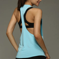 STOUREG Women's Workout Vest Sleeveless Quick Dry Fitness Top Gym Running Sports Shirt Athletic Breathable Slim Fit T-Shirt Acti