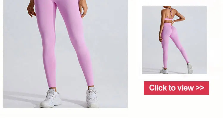 NCLAGEN Women's Seamless Yoga Leggings High V-Waist Tummy Control Scrunch Butt Lifting GYM Workout Pants Outdoor Sports Fitness