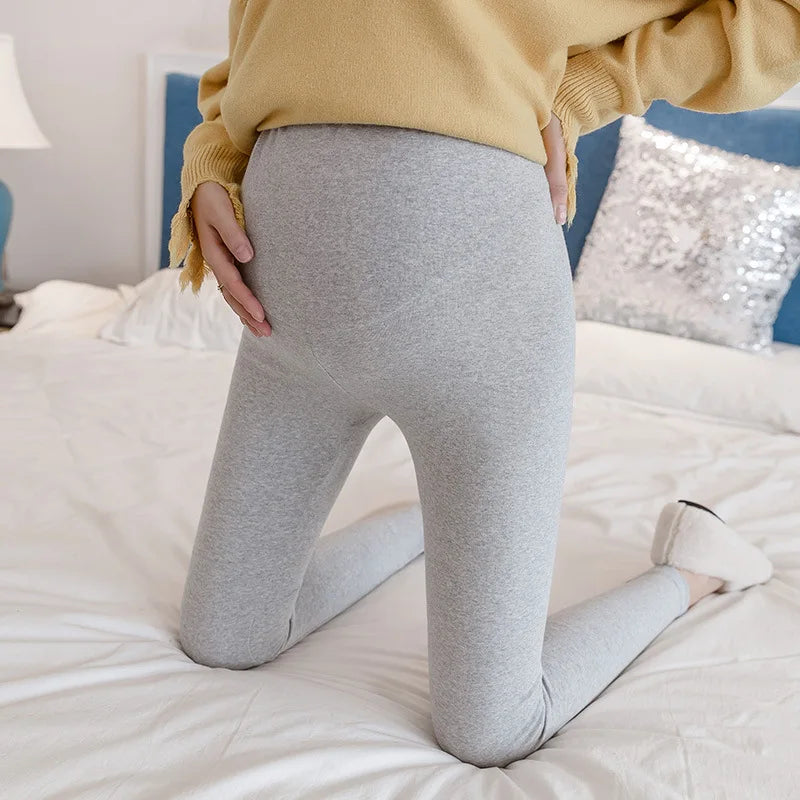 Adjustable Big Size Maternity Leggings - High-Waist Soft Cotton Pregnancy Pants