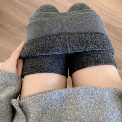 Women Warm Knitted Cotton Leggings – Thick High Waist Ribbed Winter Leggings