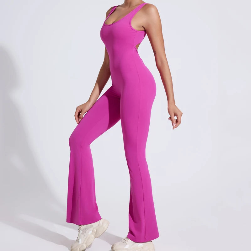QINACTIV RearV-lift buttocks tight fitting one-piece nude yoga suit winter women's outdoor running sports one-piece fitness suit