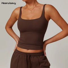 Women's Summer Quick-Dry Yoga Tank Top - U-Back Gym Sports Vest & Fitness Top