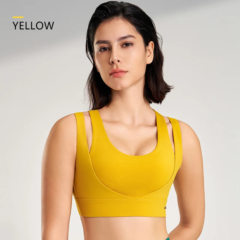 Quick-Dry Shockproof Yoga Sports Bra - Breathable Back Vest Top