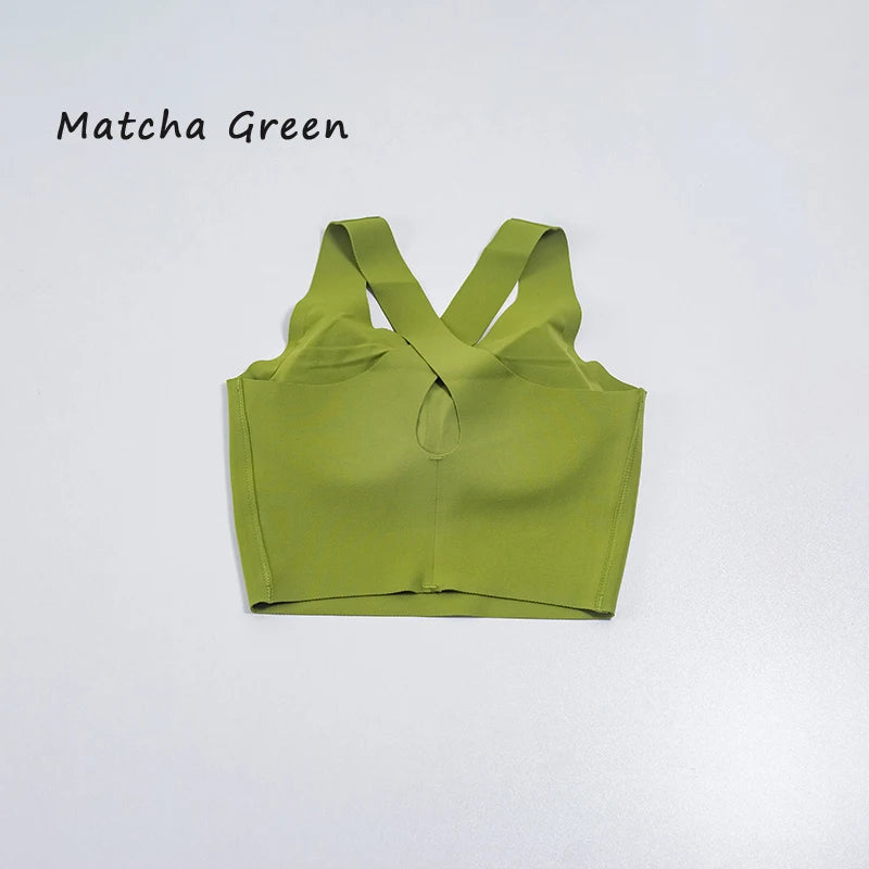 Women's Fitness Wear – Shock-Absorbing Yoga Bra with Wide Straps