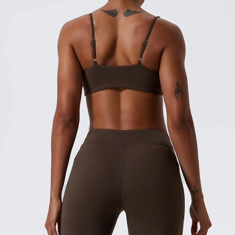 Ctenkevet Gym Sports Bra Women Push Up Workout Yoga Underwear Breathable Soften Crop Top Female Backless Fitness Bras