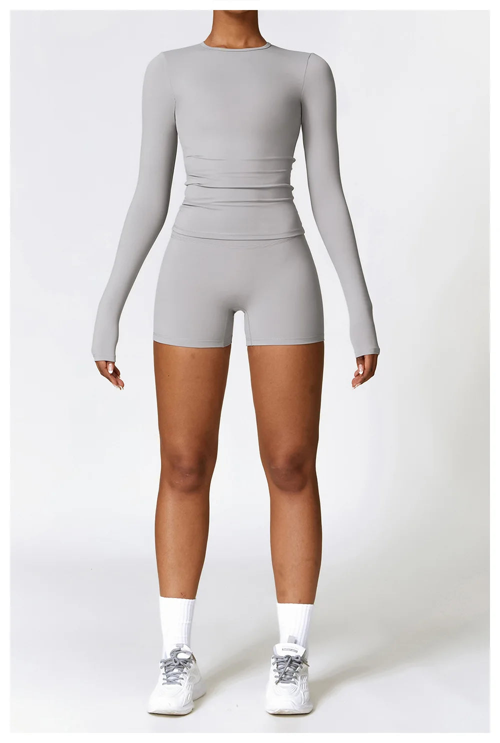 women’s long sleeve dry-fit yoga top.