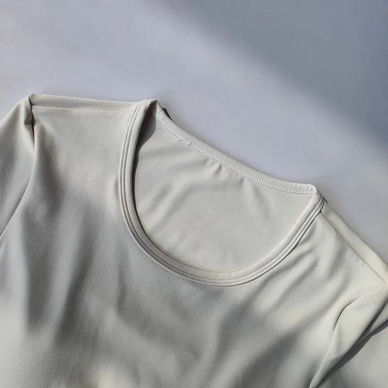 High-End Befit backless long-sleeve yoga top, quick-dry padded gym shirt for women.