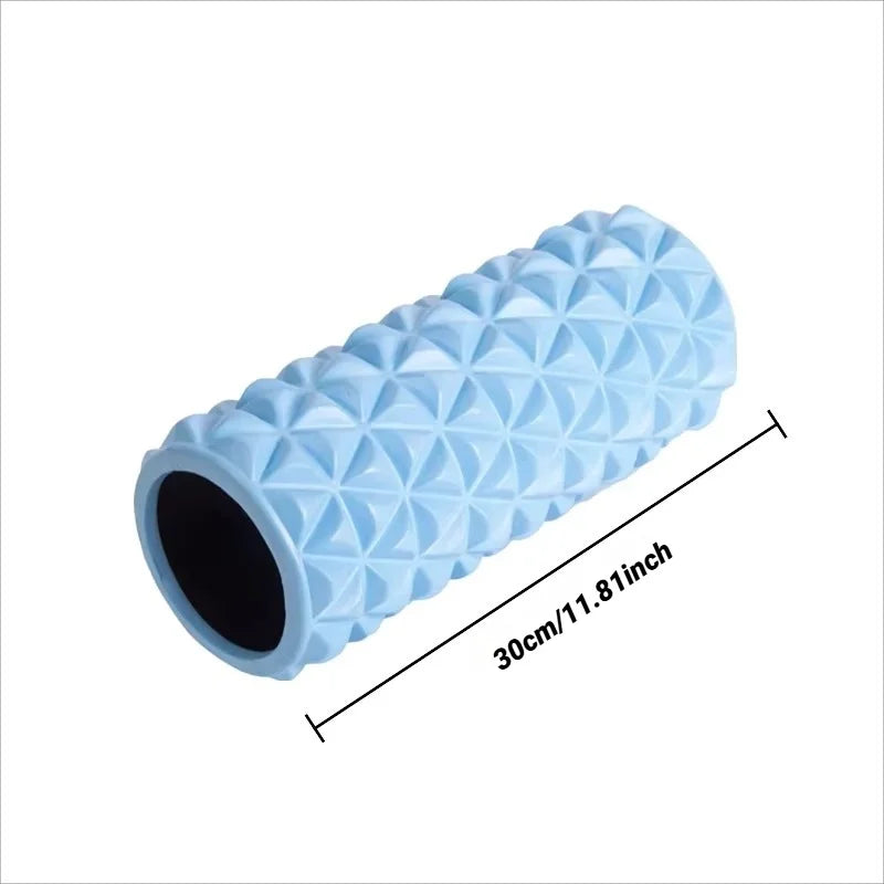 3D EVA foam hollow massage roller for yoga, muscle therapy, and sports rehabilitation.