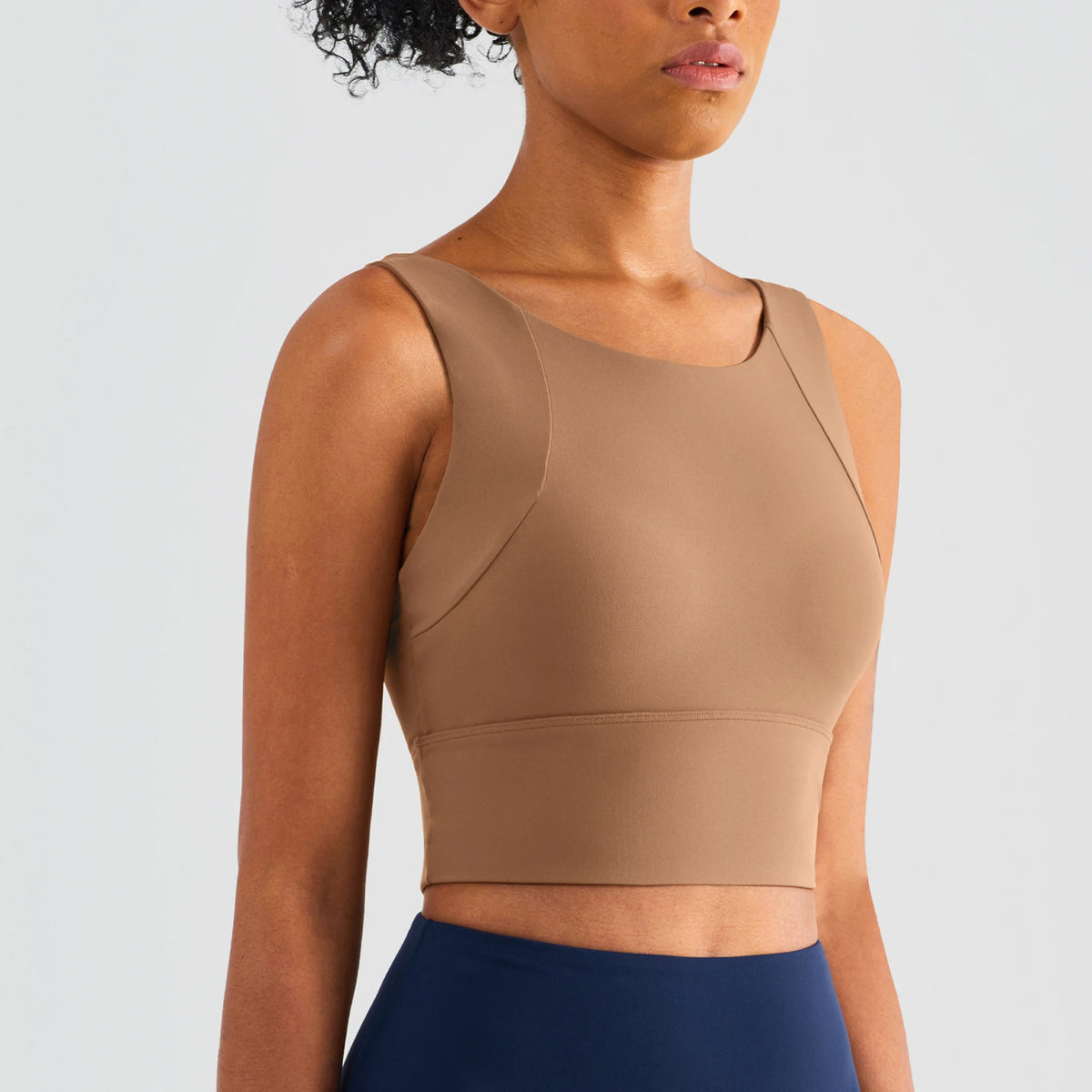 Seamless Nylon Sexy Women's Sports Bra - Elastic Yoga Crop Top