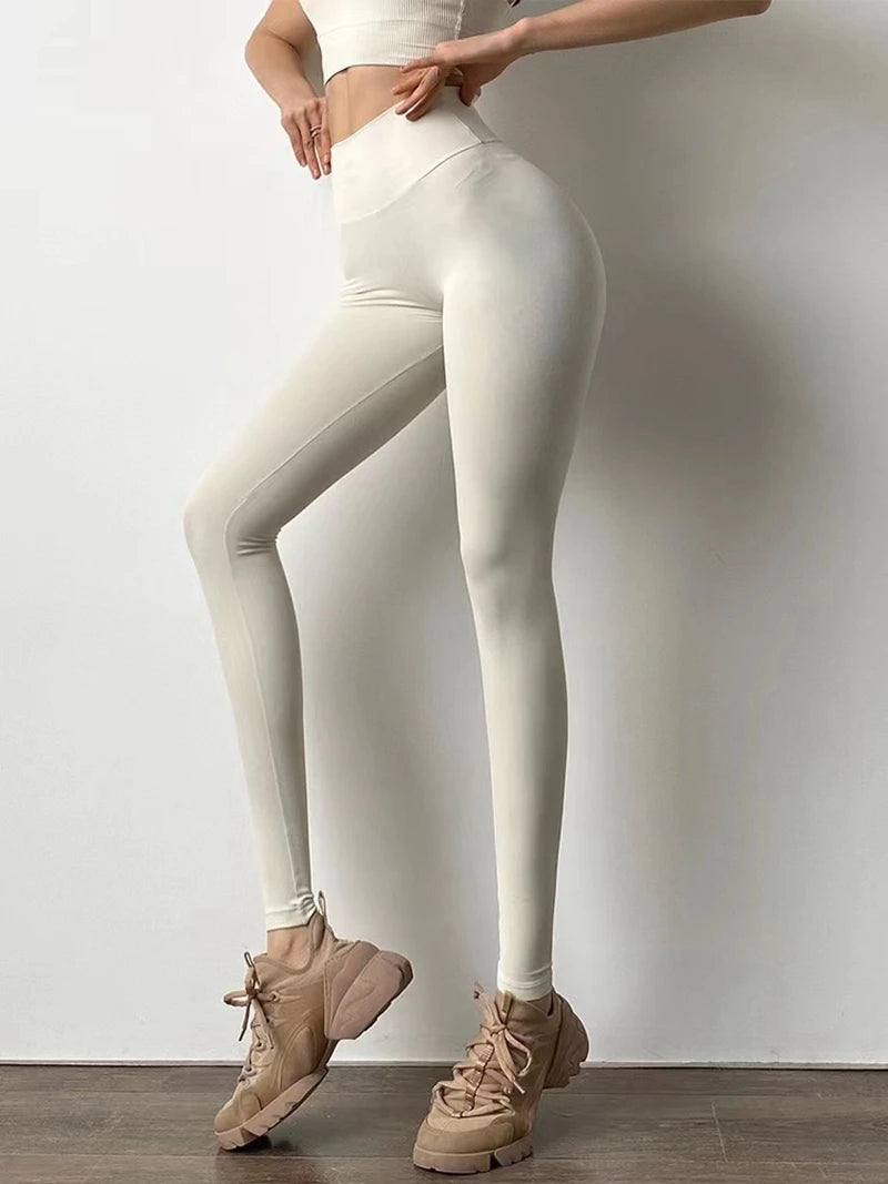 QINACTIVE Nylon Gym Yoga Pants Women Leggings For Fitness High Waist Long Pants Women Hip Push UP Tights Women