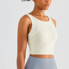 Seamless Nylon Sexy Women's Sports Bra - Elastic Yoga Crop Top