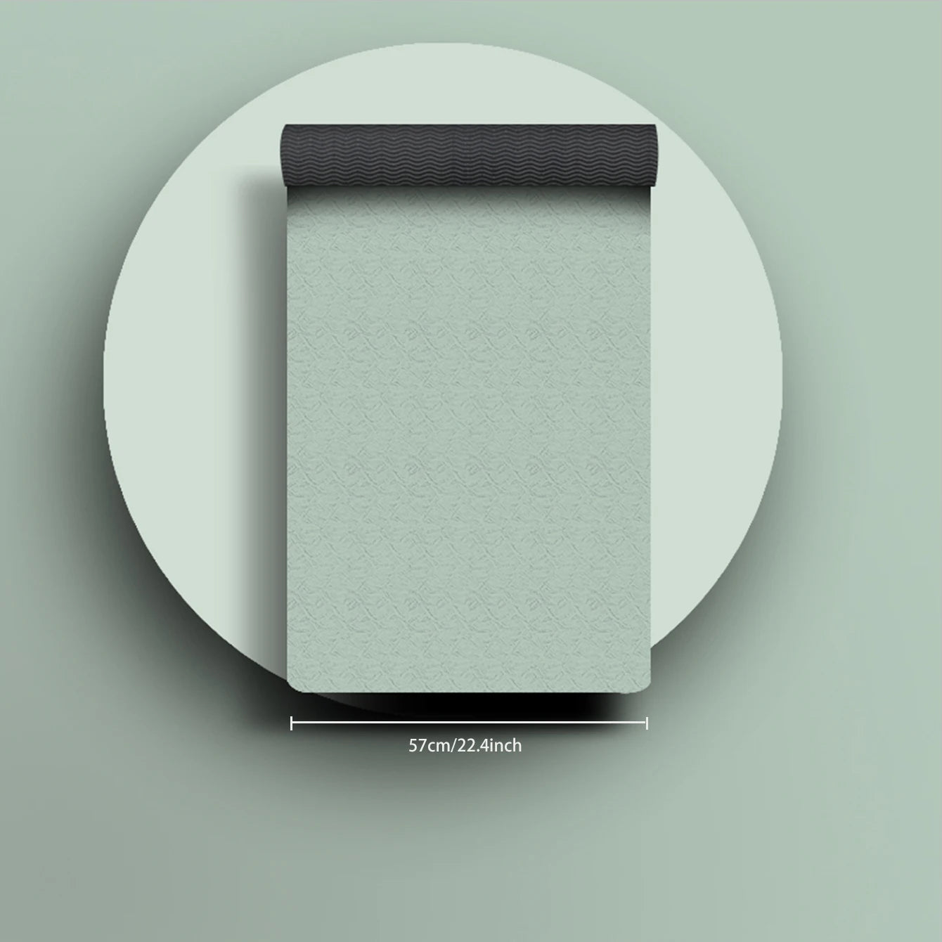 TPE eco-friendly yoga mat with strap, non-slip mat for women’s home fitness and Pilates.