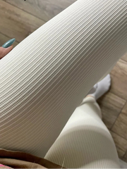 Women’s High-Waist Ribbed Thermal Leggings – Stretch Gym & Fitness Tights