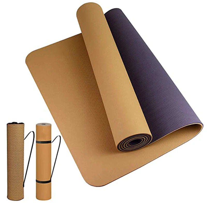Non-Slip TPE Yoga Mat – 6mm thick, comfortable