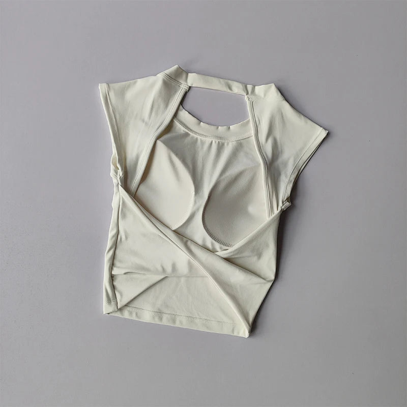 Sexy push-up sports bra with beauty back for gym, yoga, and fitness.
