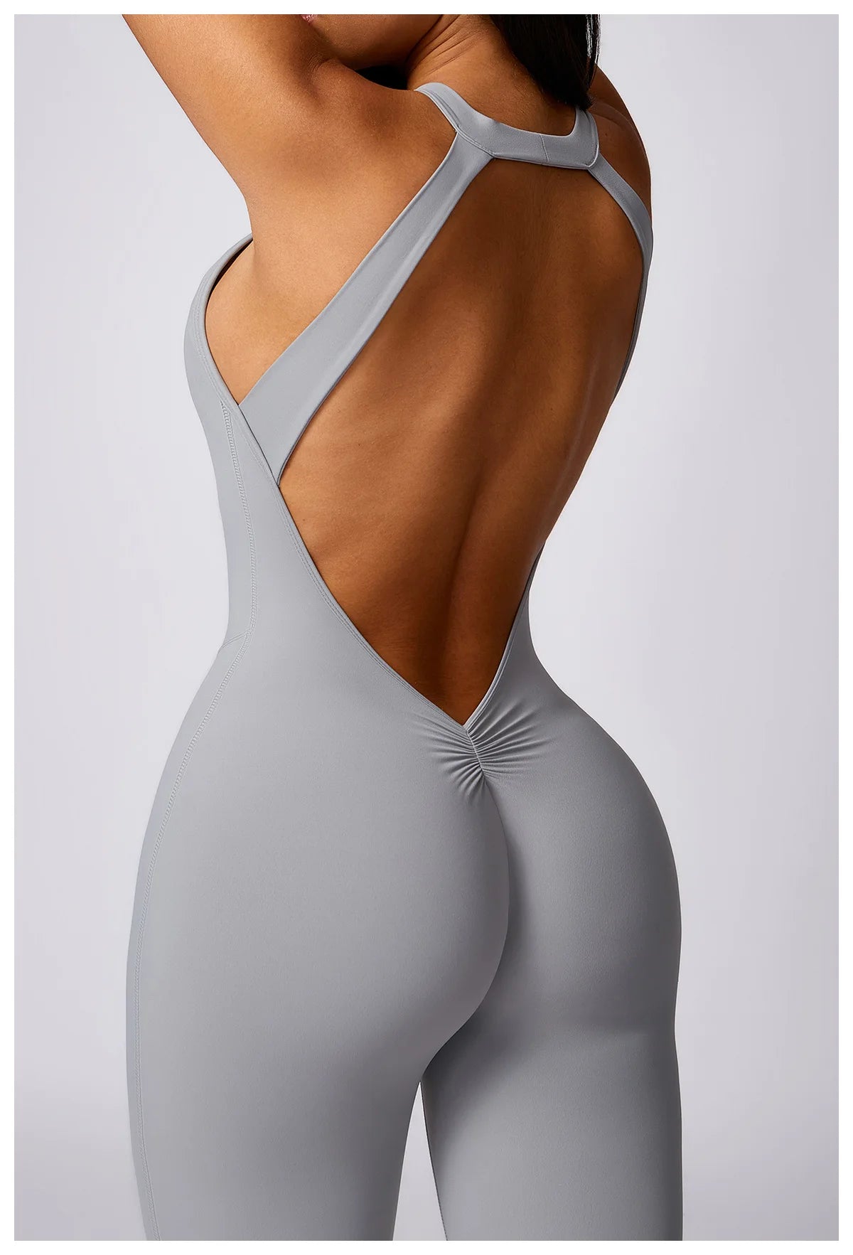 Ctenkevet Fitness Backless Bodysuit Women Gym Jumpsuit Woman Quick-Dry Yoga Clothes Short Workout Rompers Sports One-Piece Suit