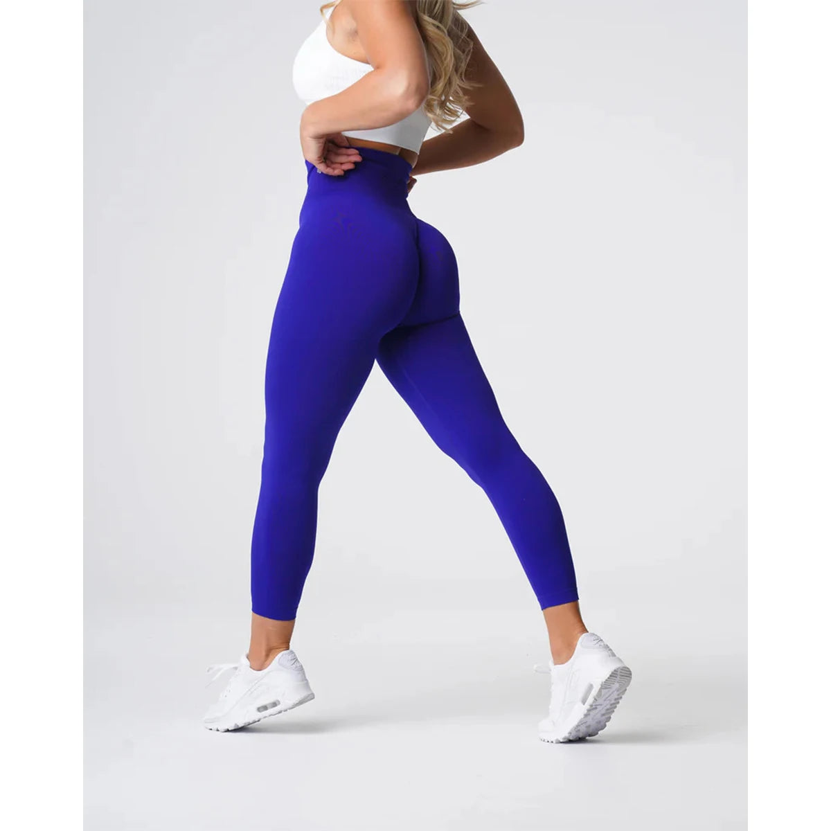 TKITK Solid Leggings Women Seamless Sports  Scrunch Bum Tights cycling shark pants Yoga shorts Gym navigation nv Workout wear